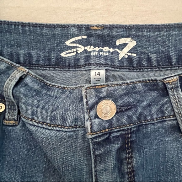 Seven7 Women's Straight Leg Jeans - Dark Blue - Picture 2 of 8